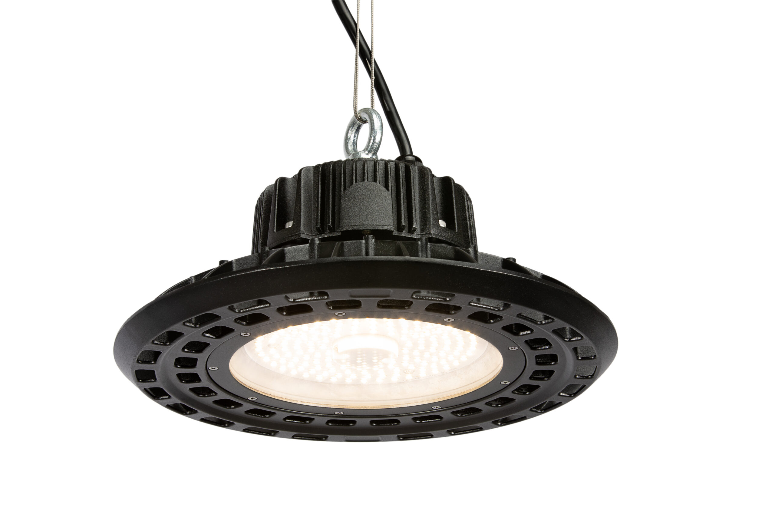 70 Watt warm white LED high bay lamp flat bay model (IP65) with 72x72° integrated reflector - LED High Bay - JNLED