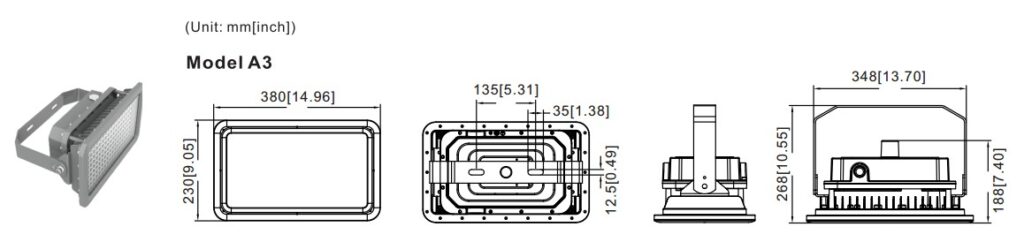 ATEX explosion proof LED lights 150 Watt, 21000lm, 40/ 60/ 90/ 120°, IP67, ,2200K-7000K