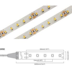 No Resistor 100 LED/m | 3528 SMD 100LED/m 24V 6.7W/m 4000K