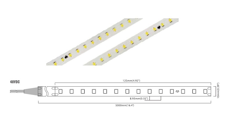 48V Series 112 LED/m | 2835 SMD 112LED/m 48V 7W/m 6000K