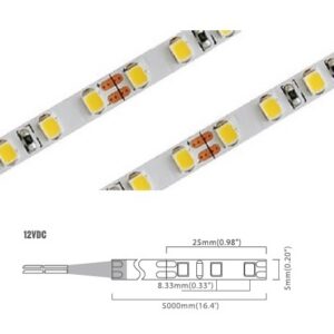 2835 Series 120 LED/m | 2835 SMD (12V narrow) 120LED/m 12V 9.6W/m 3000K