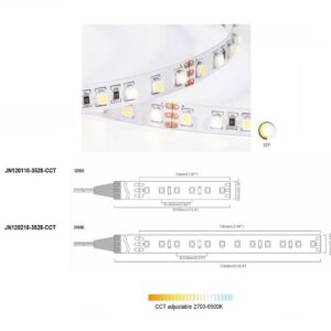 Dual White 120 LED/m | 3528 SMD 120LED/m 12V 4.8W/m 6500K