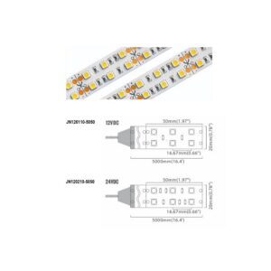 5050 Series 120 LED/m | 5050 SMD (12V) 120LED/m 12V 17.28W/m 2700K