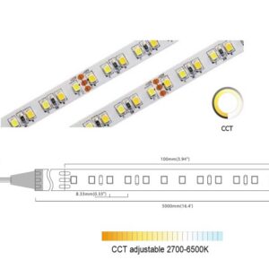 Dual White 120 LED/m | 2835 SMD (24V) 120LED/m 24V 11W/m 2700K