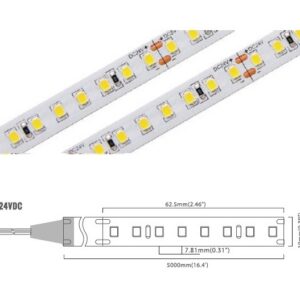 He Series 128 LED/m | 2835 SMD 128LED/m 24V 12.8W/m 4000K