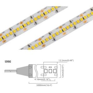 2835 Series 240 LED/m | 2835 SMD (12V) 240LED/m 12V 26W/m 3000K IP20/IP65