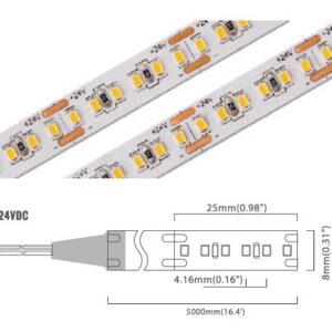2216 Series 224 LED/m | 2216 SMD 224LED/m 24V 14W/m 3000K