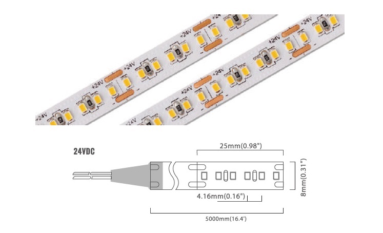 2216 Series 224 LED/m | 2216 SMD 224LED/m 24V 14W/m 6500K