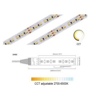 Dual White 240 LED/m | 2216 SMD 240LED/m 24V 24W/m 6500K