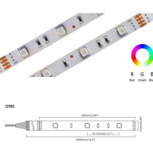 RGB Series 30 LED/m | 5050 SMD 30LED/m 12V 2.4W/m Red