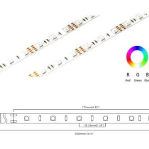 RGB Series 48 LED/m | 5050 SMD (24V) 48LED/m 24V 3.8W/m Red
