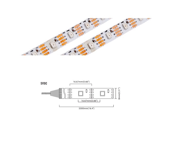 Digital Series 60 LED/m | 3636 SMD 60LED/m 5V 12W/m White
