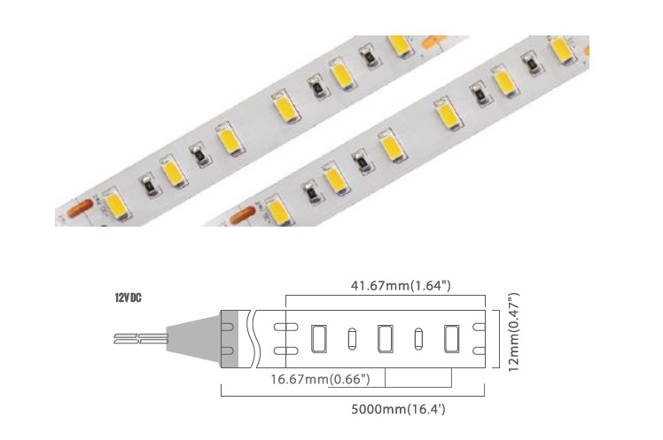 5730 Series 72 LED/m | 5730 SMD (12V) 72LED/m 12V 19.2W/m 6000K