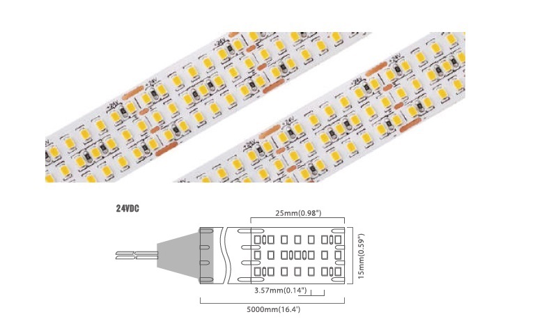 2216 Series 840 LED/m | 2216 SMD 840LED/m 24V 24W/m 6500K