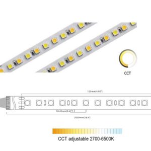 Dual White 96 LED/m | 5050 SMD 96LED/m 24V 11.52W/m 6500K