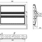 1250 Watt cool white non-dimmable 15x15° dual lens/ PCB LED flood light (IP65) - Gallery Image 1