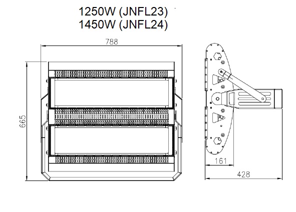 1450 Watt warm white non-dimmable 15x15° dual lens/ PCB LED flood light (IP65)
