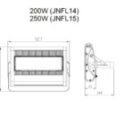 200 Watt natural white dimmable 15x15° single lens/ PCB LED flood light (IP65) - Gallery Image 1