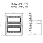 400 Watt warm white non-dimmable 40x40° single lens/ PCB LED flood light (IP65) - Gallery Image 1