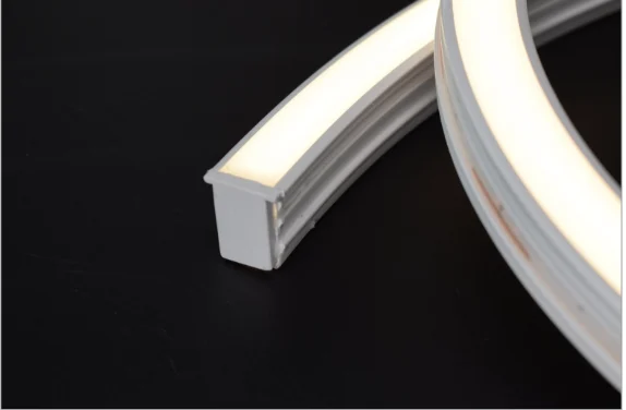 Horizontal Bend Neon Flex Recessed 17 x 20mm 10W/m 24V Orange IP44