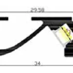 JNP3412 cross-section with dimensions, 34 x 12.6 mm