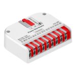 LED power distribution box with nine push-in branch terminals, 5–48 V DC, 25 A